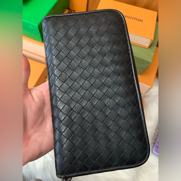 Sale❌❌❌❌Bottega Veneta Intrecciato Zip Around Long Wallet 🖤🖤🖤 - Picture 4 of 16